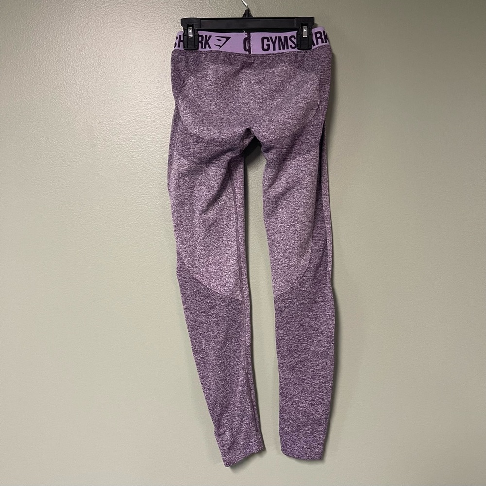 Gymshark Flex Leggings Rich Purple Marl/Soft Lilac - Picture 2 of 3